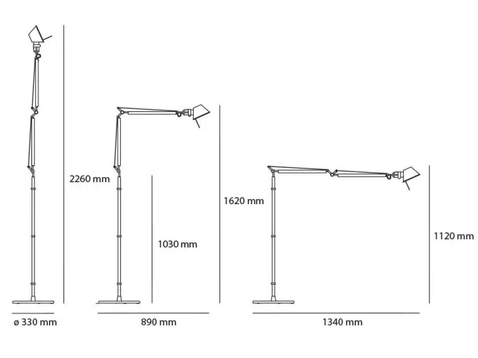 Da terra stile Moderna Tolomeo floor artemide lampada da terra Collezione esclusiva in offerta outlet