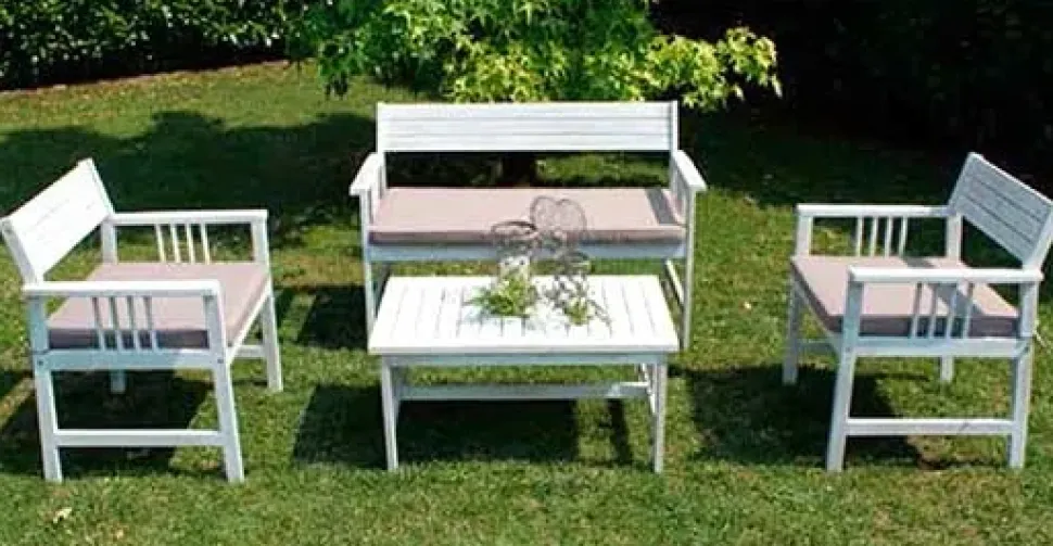 Divani da giardino Cosma outdoor living: modello Bali bianco in Offerta Outlet