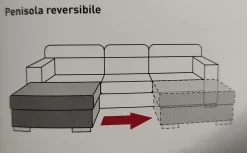 Divani letto con penisola Florida Fabbri salotti: con uno SCONTO ESCLUSIVO del 38%