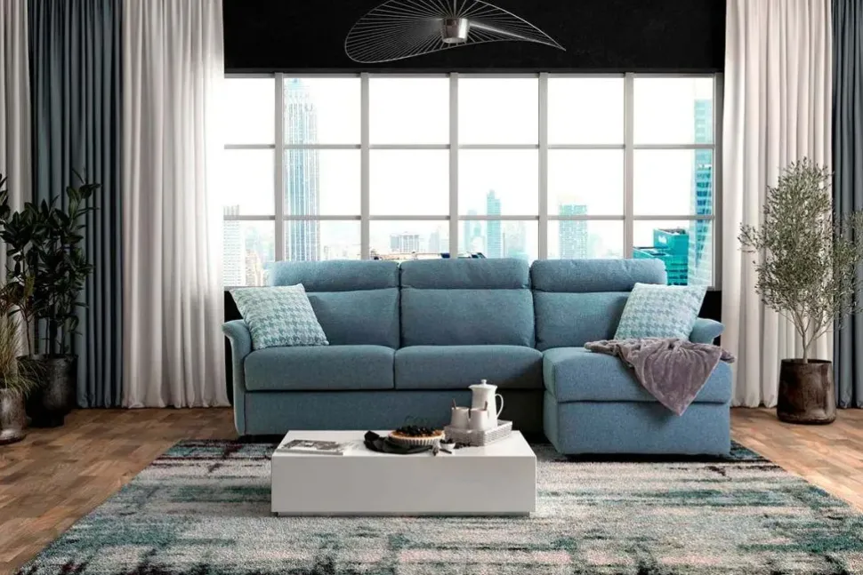 Divani letto con penisola Divano letto sidney con penisola contenitore Md work OFFERTA OUTLET