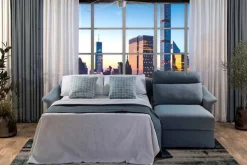 Divani letto con penisola Divano letto sidney con penisola contenitore Md work OFFERTA OUTLET