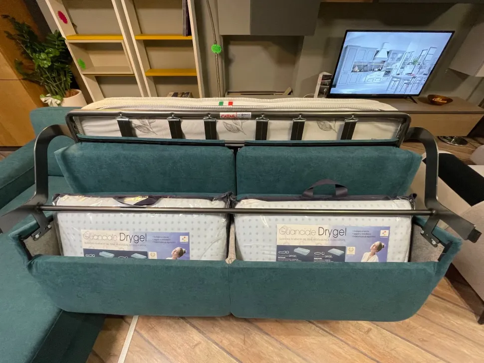 Divani letto con penisola in Tessuto Vitarelax a prezzo scontato