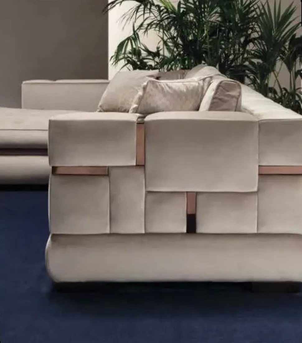 Divani letto con penisola Luxury sofa memory acciaio velluto Md work ad un prezzo vantaggioso