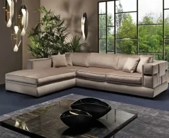 Divani letto con penisola Luxury sofa memory acciaio velluto Md work ad un prezzo vantaggioso