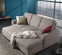 Divani letto con penisola in stile Moderno Con seduta fissa con forte sconto