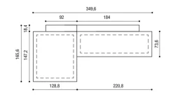 Divano Air 0819 in Tessuto sfoderabile  di Lago scontato 22%
