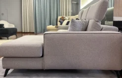 Divano angolare con relax cristofer tessuto in poliuretano  Artigianale in Offerta Outlet