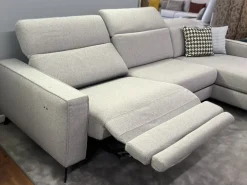 Divano angolare con relax cristofer tessuto in poliuretano  Artigianale in Offerta Outlet