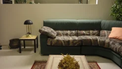 Divano angolare in microfibra sfoderabile scontato -80%