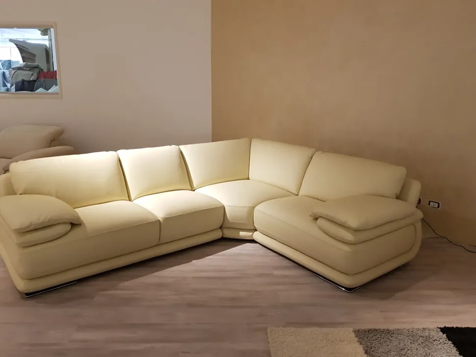 Divano angolare in Pelle Atlantico Artigianale