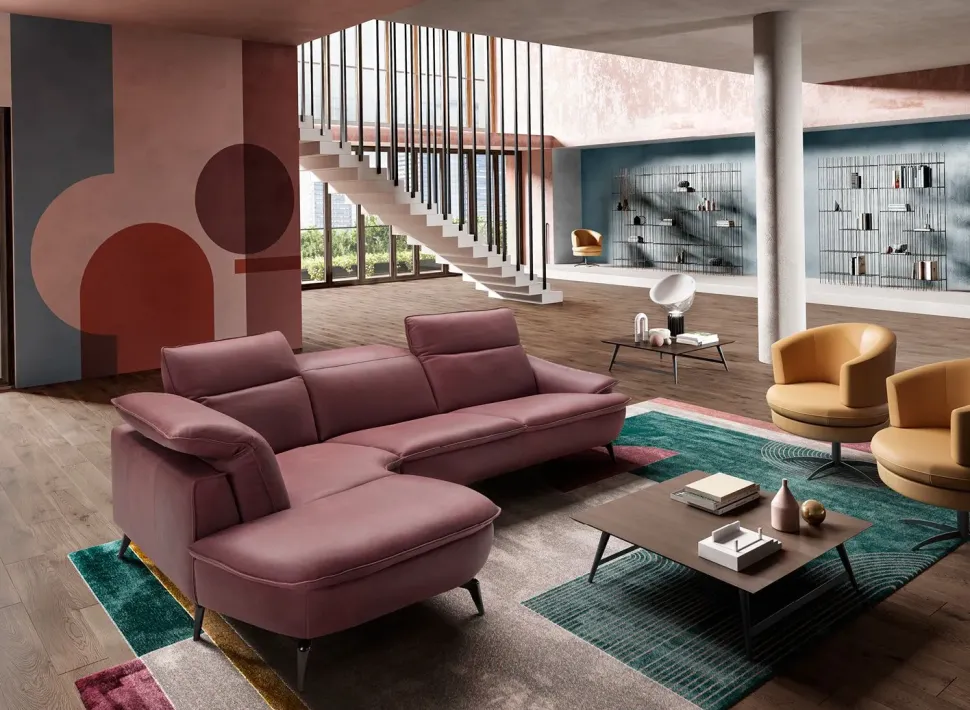 Divano angolare in Pelle Max divani a prezzo ribassato