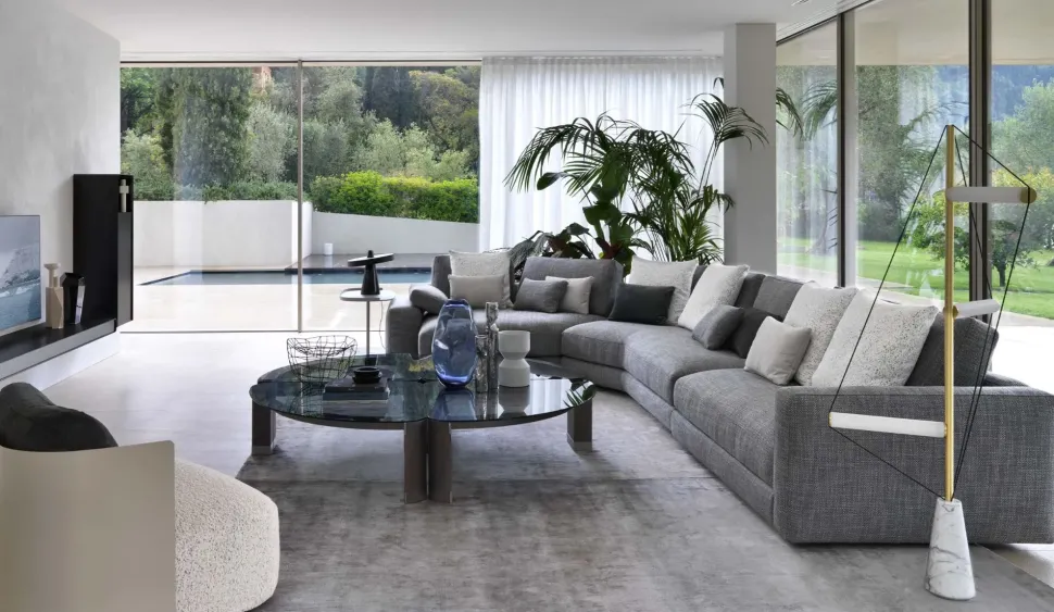 Divano Angolare in Tessuto My place di Flou