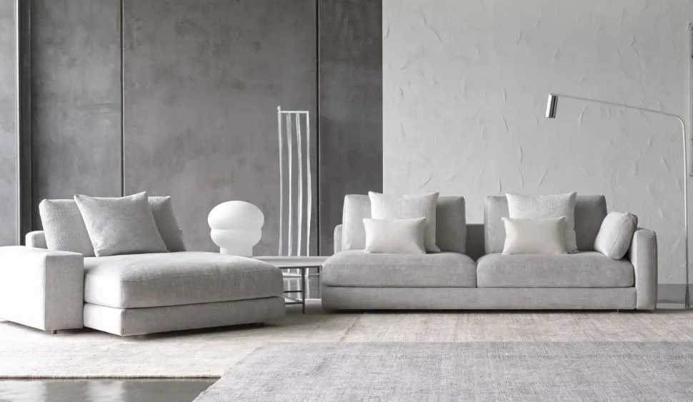 Divano Angolare in Tessuto My place di Flou