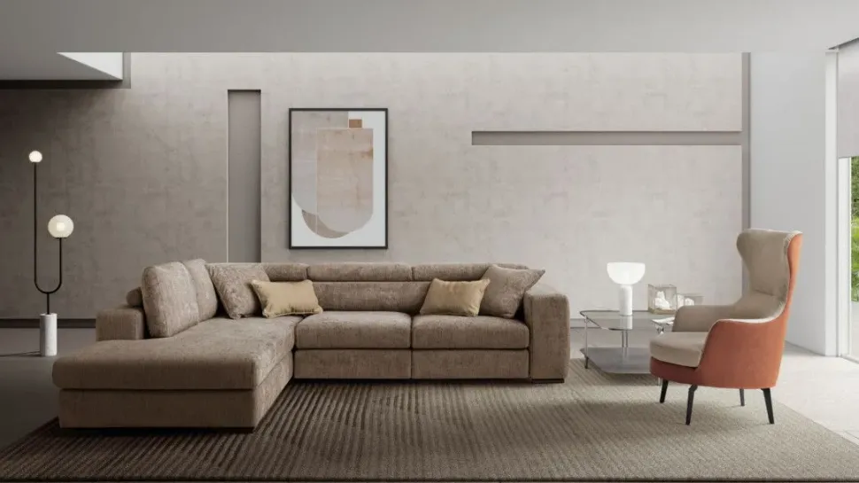 Divano angolare in Tessuto Plaris Le comfort