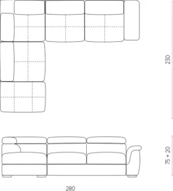 Divano angolare Moon Artigianale PREZZI OUTLET