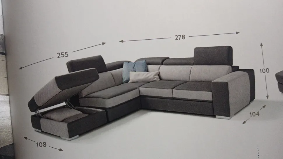 Divano angolare Nettuno in Offerta Outlet a 1750€! Artigianale, terminale.