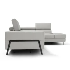 Divano angolare pelle in poliuretano Max divani a prezzo Outlet