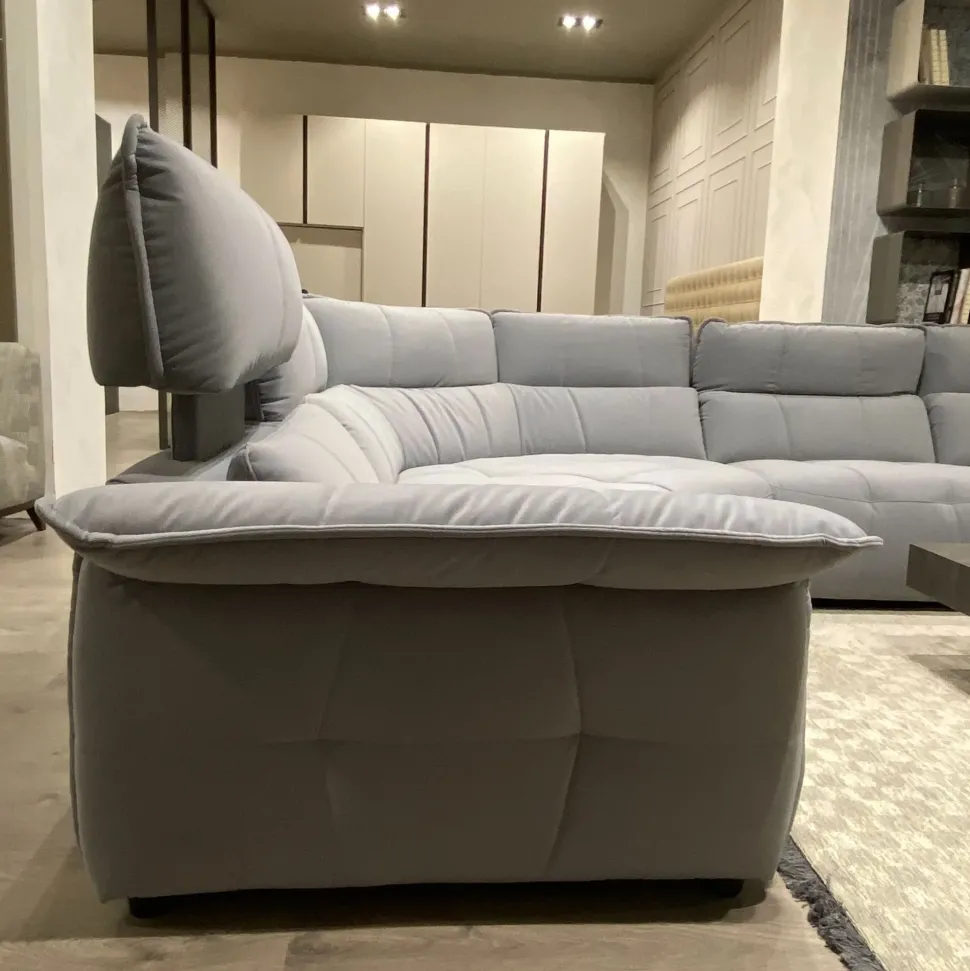 Divano angolare tessuto in poliuretano Franco ferri in Offerta Outlet