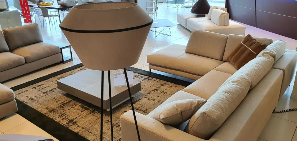 Divano angolare tessuto in misto piuma Ditre italia a prezzo scontato