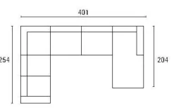 Divano angolare tessuto in poliuretano  Artigianale a prezzo Outlet