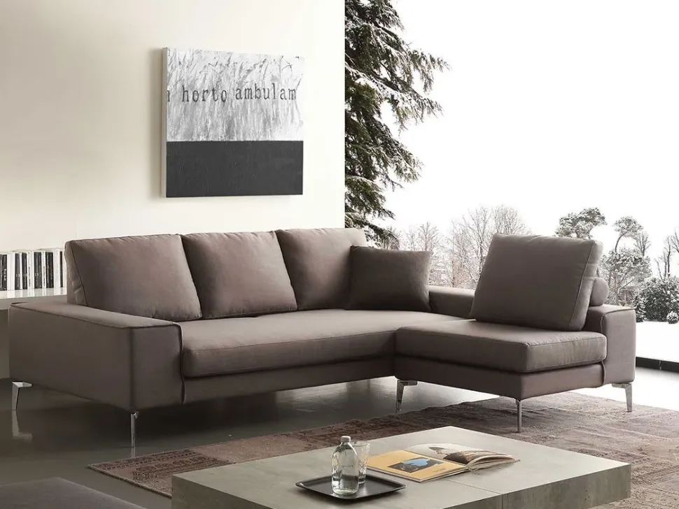 Divano angolare tessuto in poliuretano Crippa salotti a prezzo scontato
