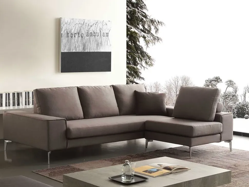 Divano angolare tessuto in poliuretano Crippa salotti a prezzo scontato