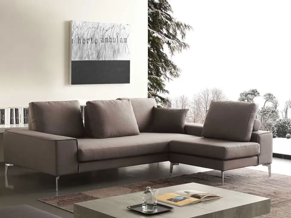 Divano angolare tessuto in poliuretano Crippa salotti a prezzo scontato