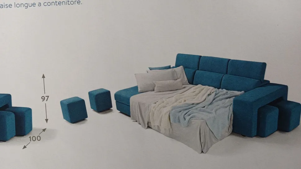 Divano Carlotta chaise longue Artigianale OUTLET 43% sconto!