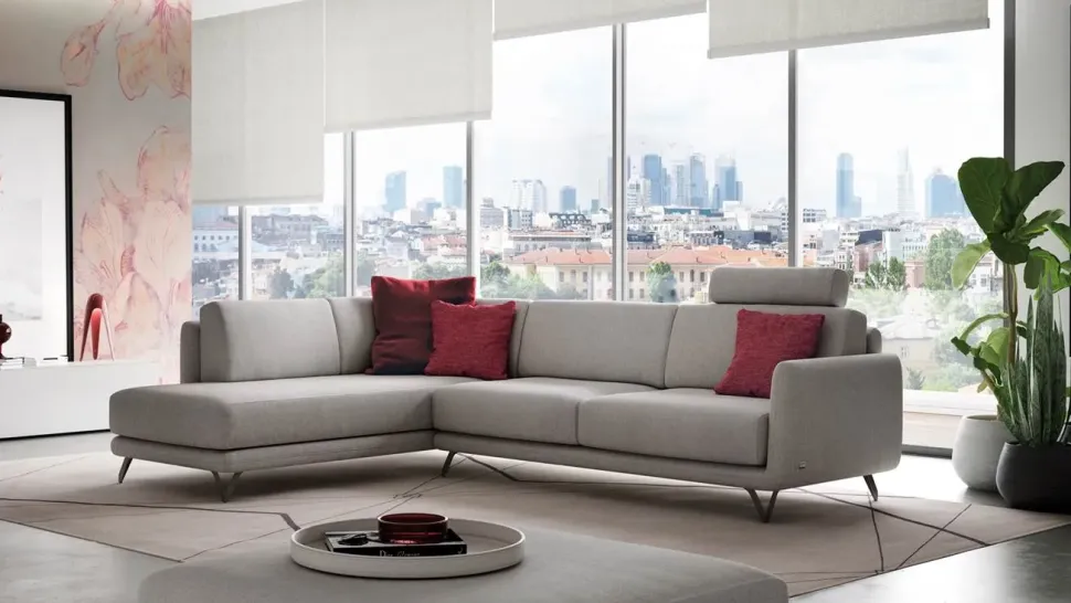 Divano con penisola Bristol Doimo salotti a PREZZO OUTLET