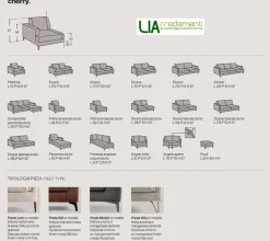 Divano Con penisola Cherry Samoa a 1150 Euro