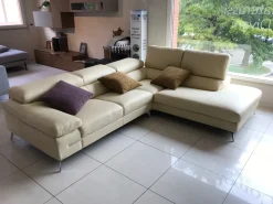 Divano con penisola Cream Artigianale a prezzi outlet