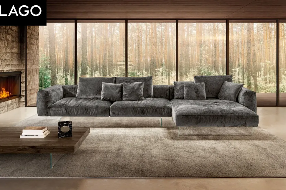 Divano Con penisola Divano air soft 1902 Lago in Offerta Outlet a 9295€