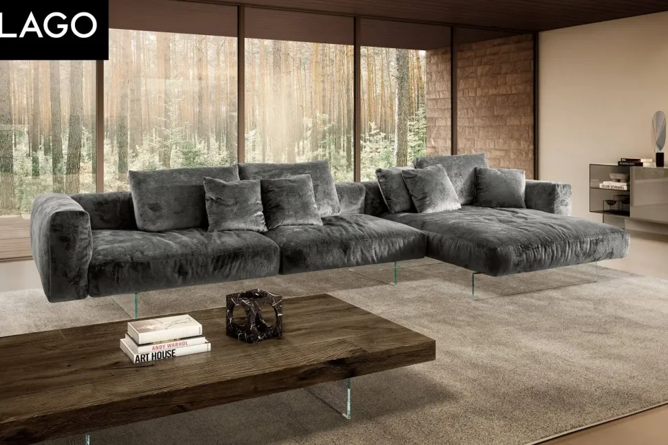 Divano Con penisola Divano air soft 1902 Lago in Offerta Outlet a 9295€