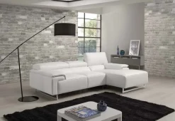 Divano con penisola in Ecopelle Artigianale a prezzo scontato