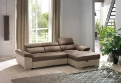 Divano con penisola in Microfibra Artigianale a prezzo scontato