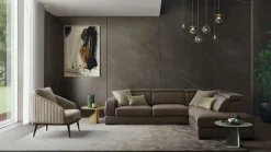 Divano con penisola in Pelle Le comfort a prezzo ribassato