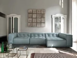 Divano con penisola in Pelle Glamour Doimo salotti