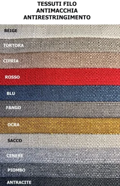 Divano con penisola in Tessuto Collezione esclusiva a prezzo ribassato