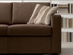 Divano con penisola in Tessuto Smeraldo Crippa divani&letti