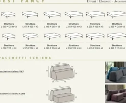 Divano con penisola in Tessuto Jest fancy Samoa