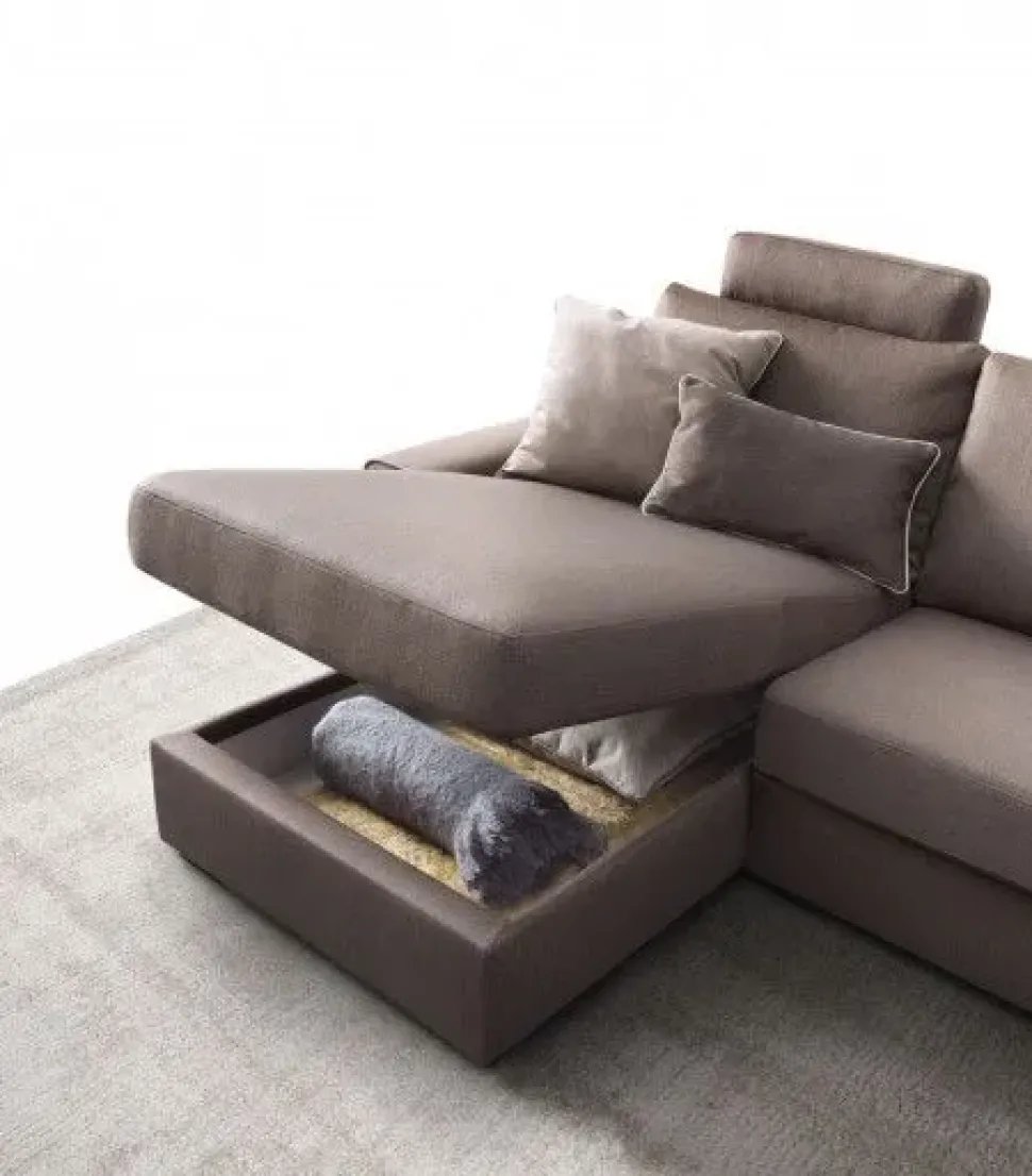 Divano con penisola in Tessuto Icaro Le comfort