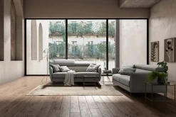 Divano con penisola in Tessuto Samoa a prezzo ribassato