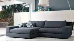 Divano con penisola in Tessuto Vision Doimo salotti