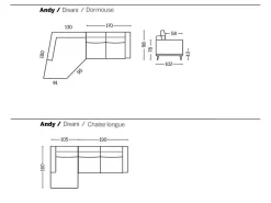 Divano con penisola in Tessuto Musa salotti a prezzo scontato