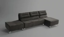 Divano con penisola in Tessuto Alivar Excò