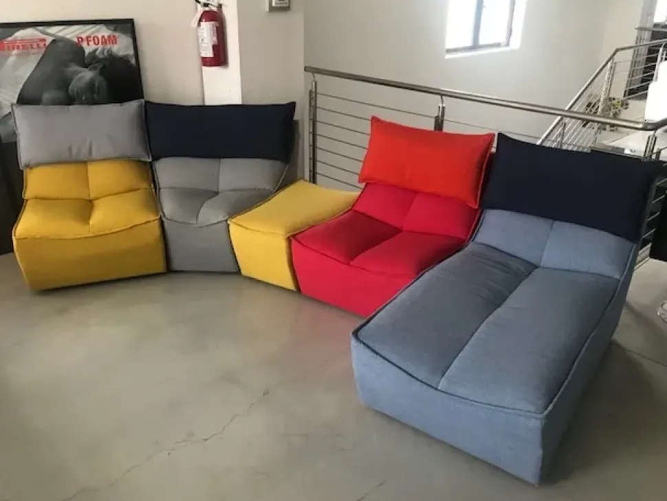 Divano con penisola in Tessuto Hip hop Calia