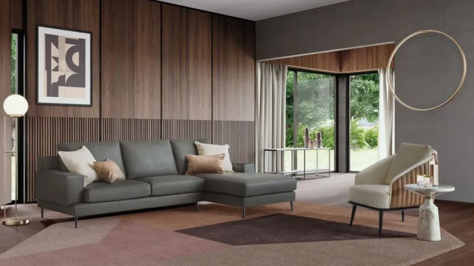 Divano con penisola Kennedy Le comfort PREZZI OUTLET