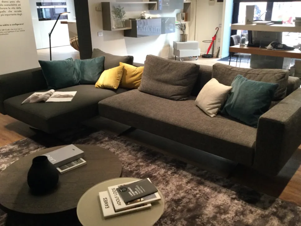 Divano con penisola Lago Air steel PREZZI OUTLET sconto 53%