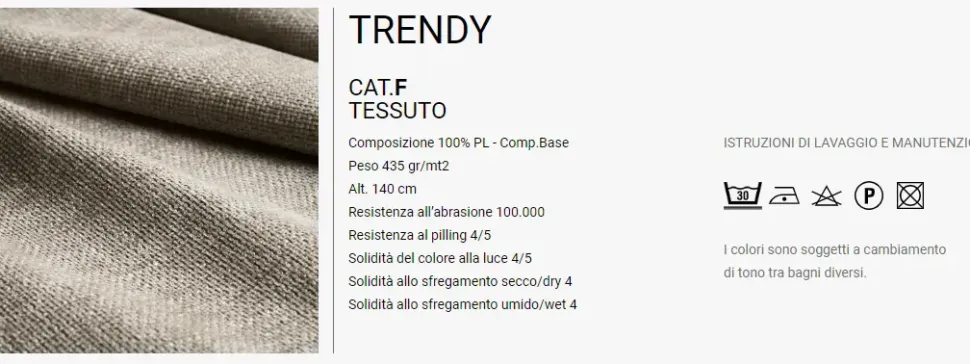 Divano con penisola Madrid Rosini in OFFERTA - 28%