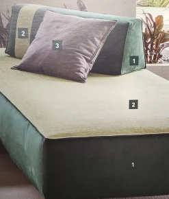 Divano con penisola Merk Fabbri salotti in Tessuto a 1760€